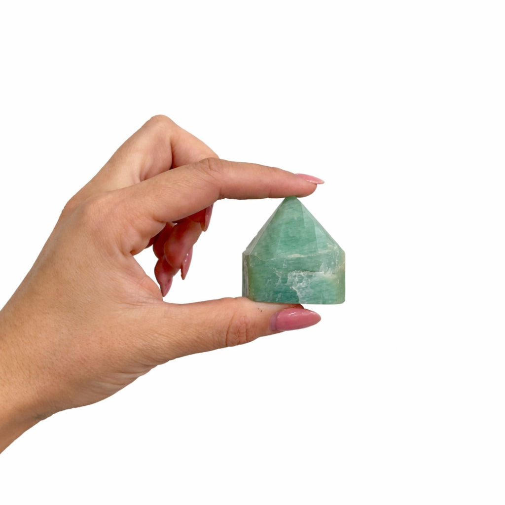 Gemstone Top Polished Points of Indian Amazonite for Home Decor