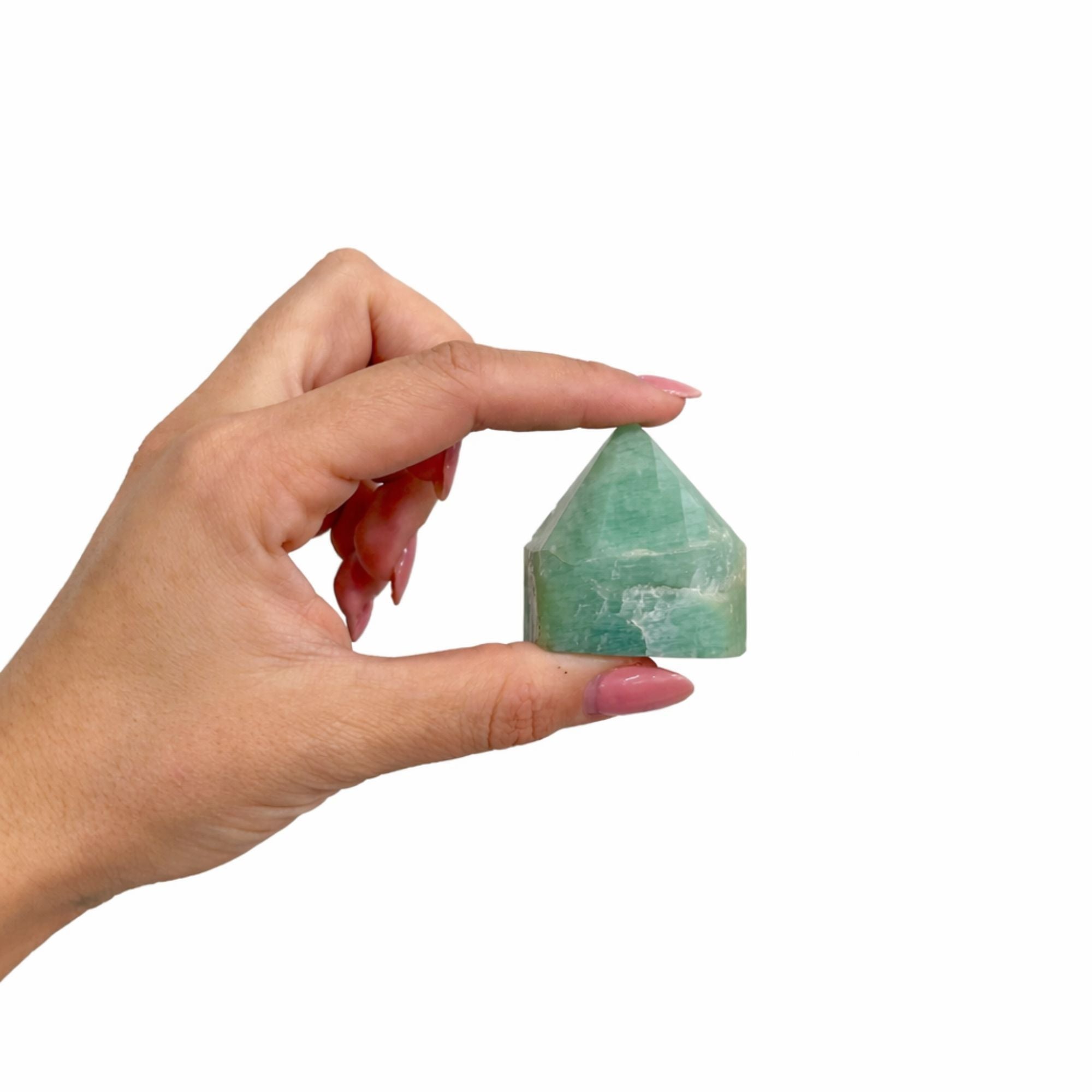 Gemstone Top Polished Points of Indian Amazonite for Home Decor