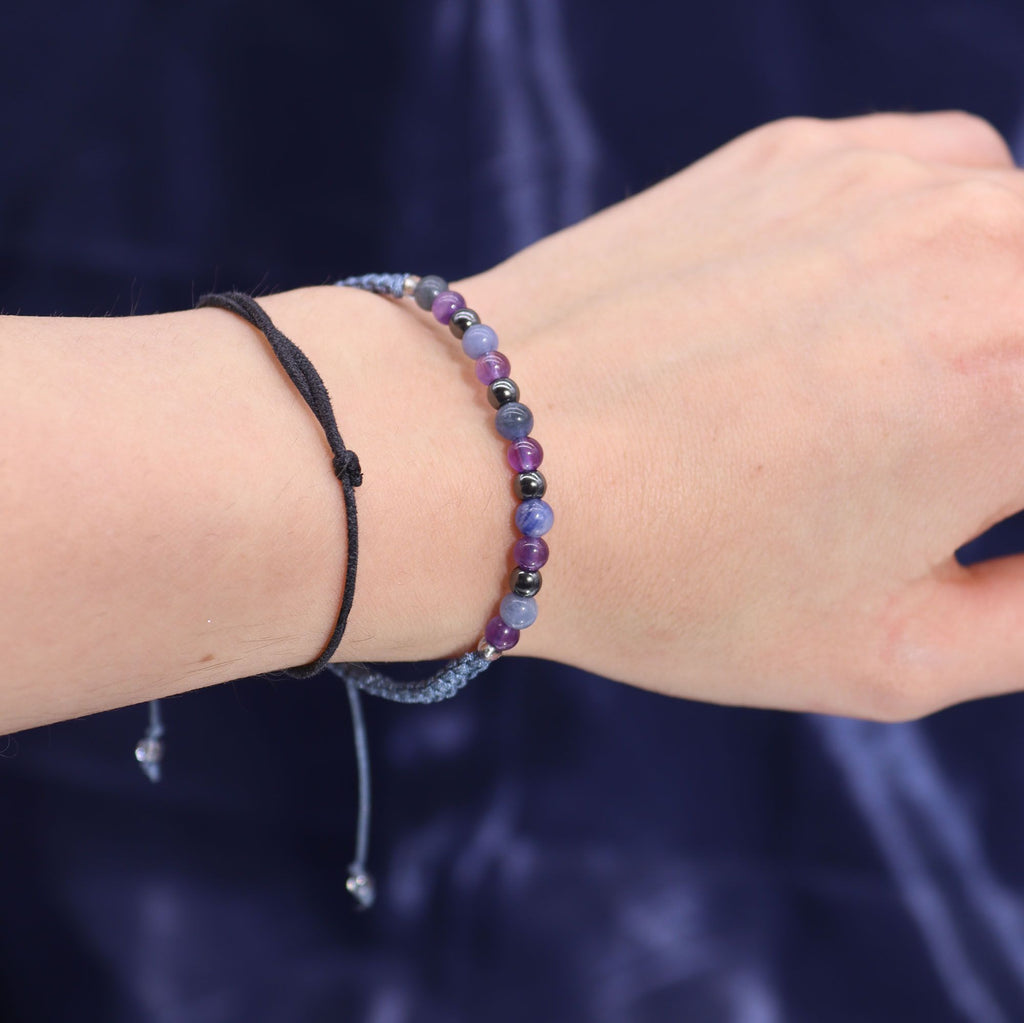 Zodiac Crystal Candle with Gemstone Bracelet for Sagittarius Gift