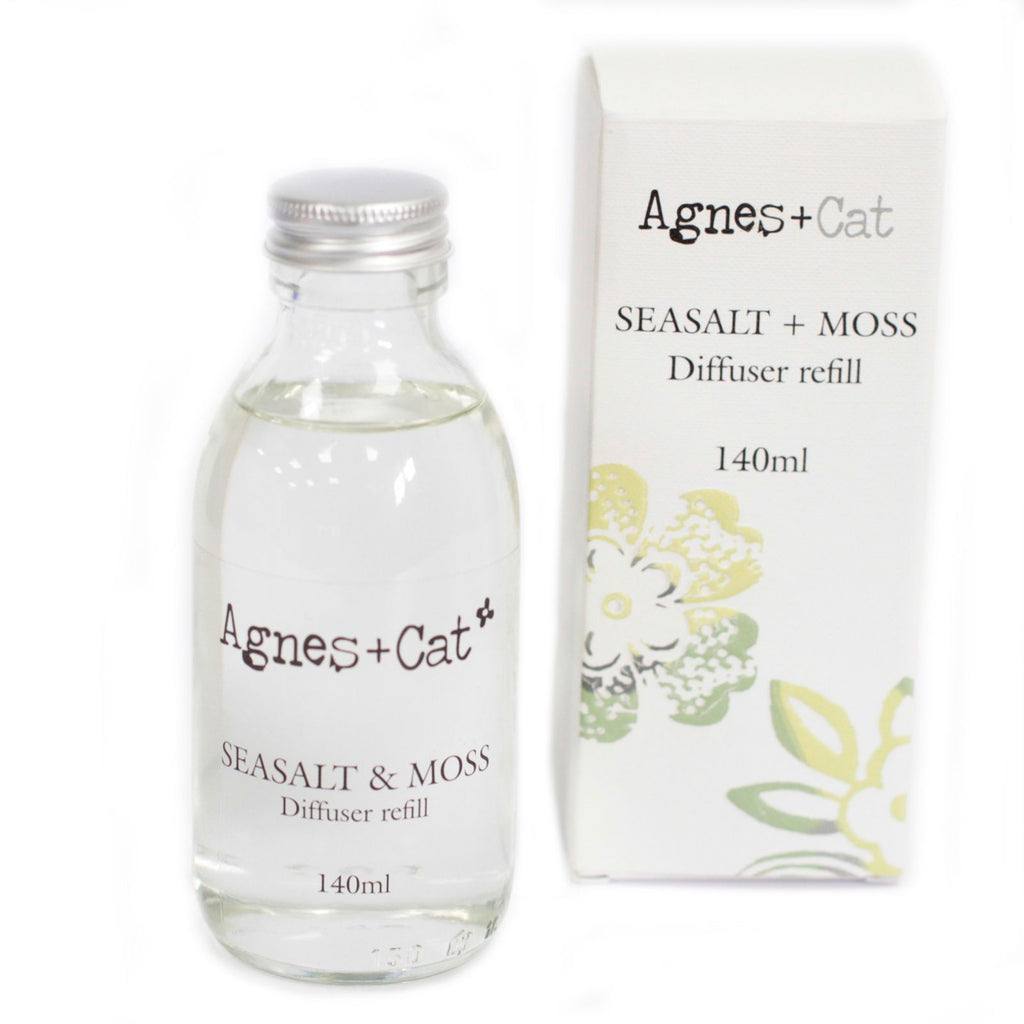 Agnes + Cat Reed Diffuser Refill 150ml Seasalt and Moss Scent