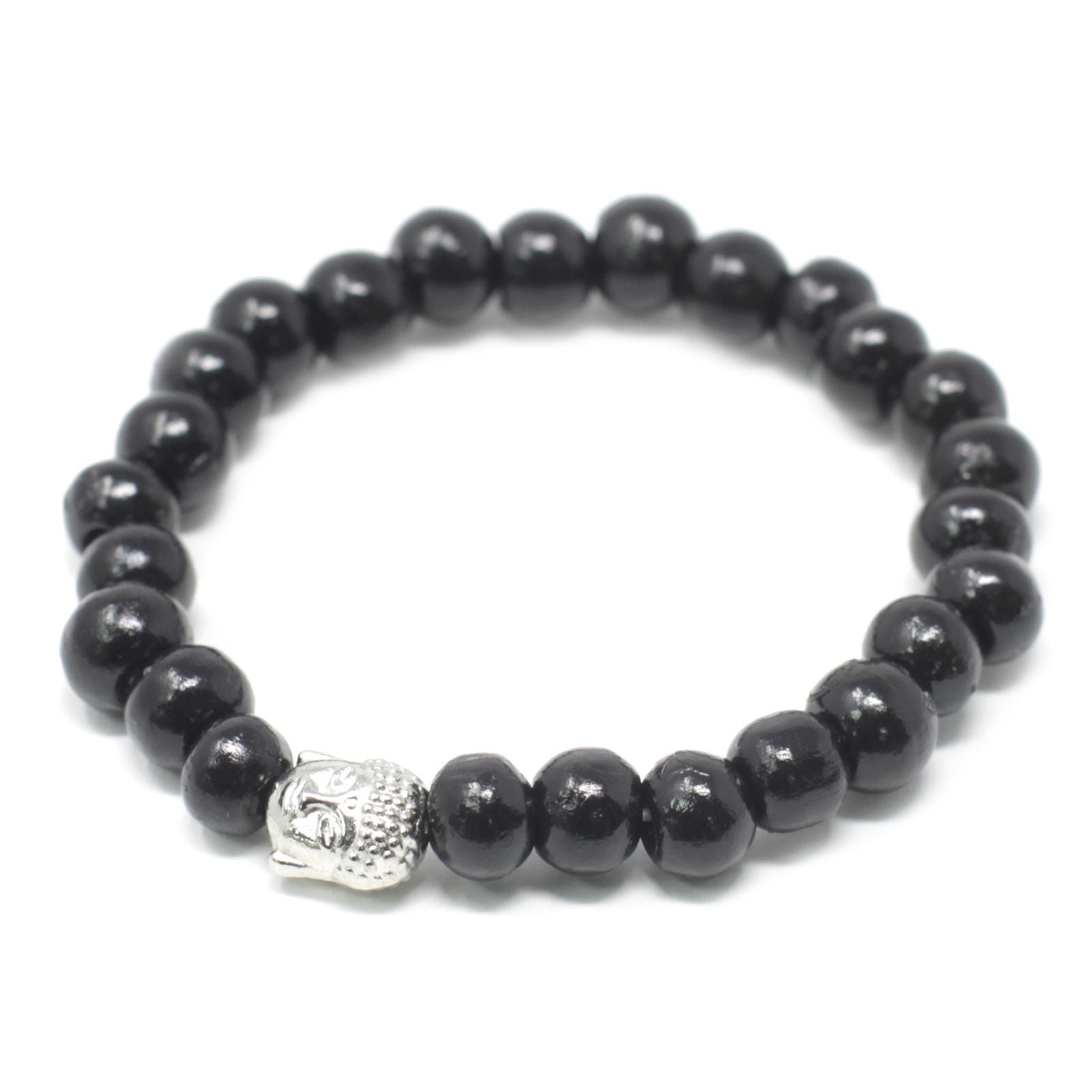 Darkwood Beads and Buddha Bangle with Unique Multi Bead Design