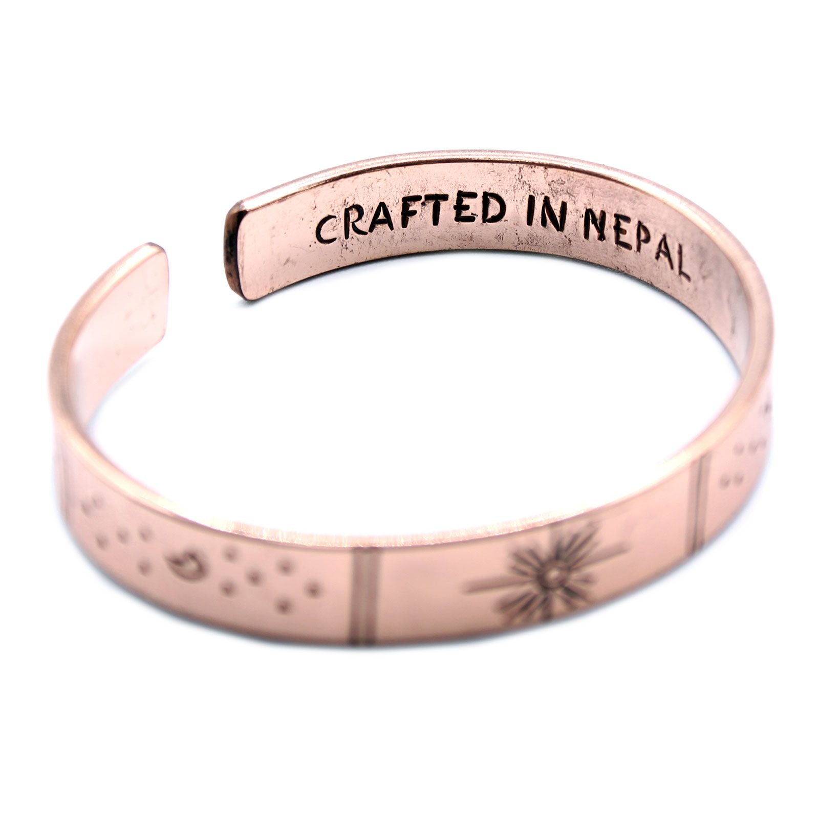 Inspiration Bracelet - Copper Sunrise, Galaxy, Stars, Earth