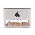 White Blaze Aroma Diffuser with Himalayan Salt Chamber Flame Effect
