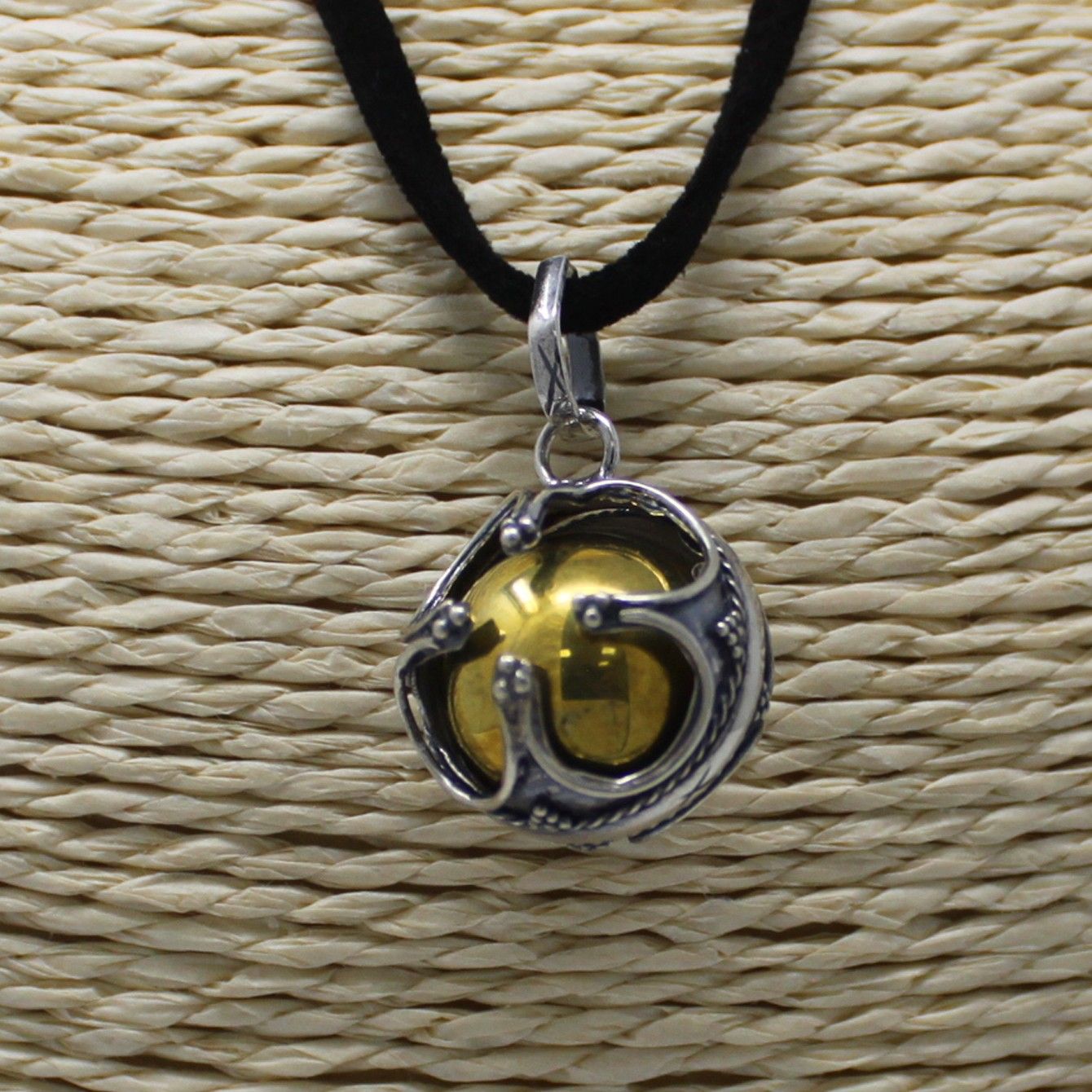 Silver Angel Bell Prosperity 16mm for Good Fortune and Blessings