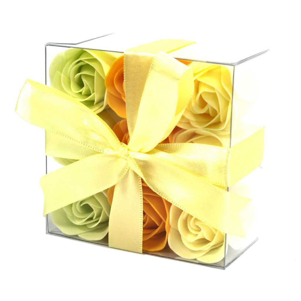 Set of 9 Soap Flower Lavender Roses for Luxurious Bathing