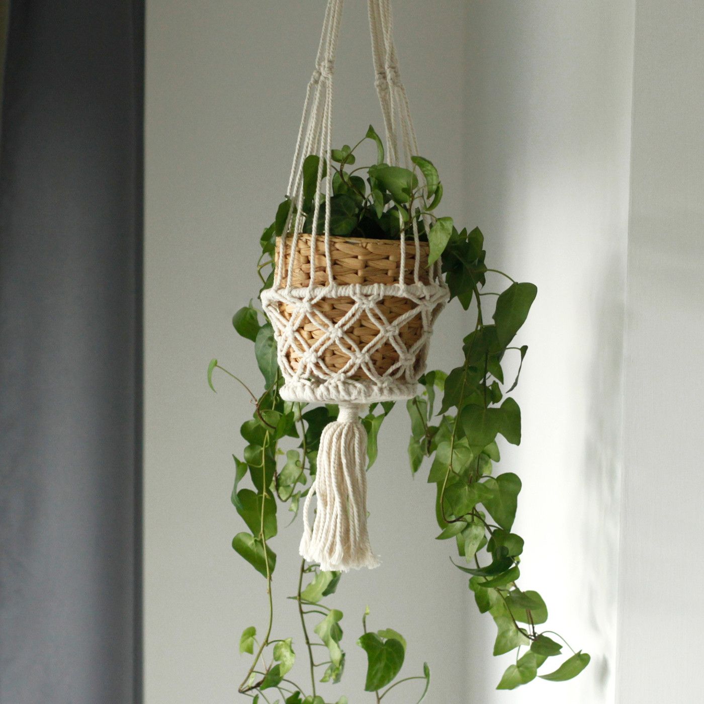 Macrame Pot Holder Double Holder for Stylish Home Plant Décor