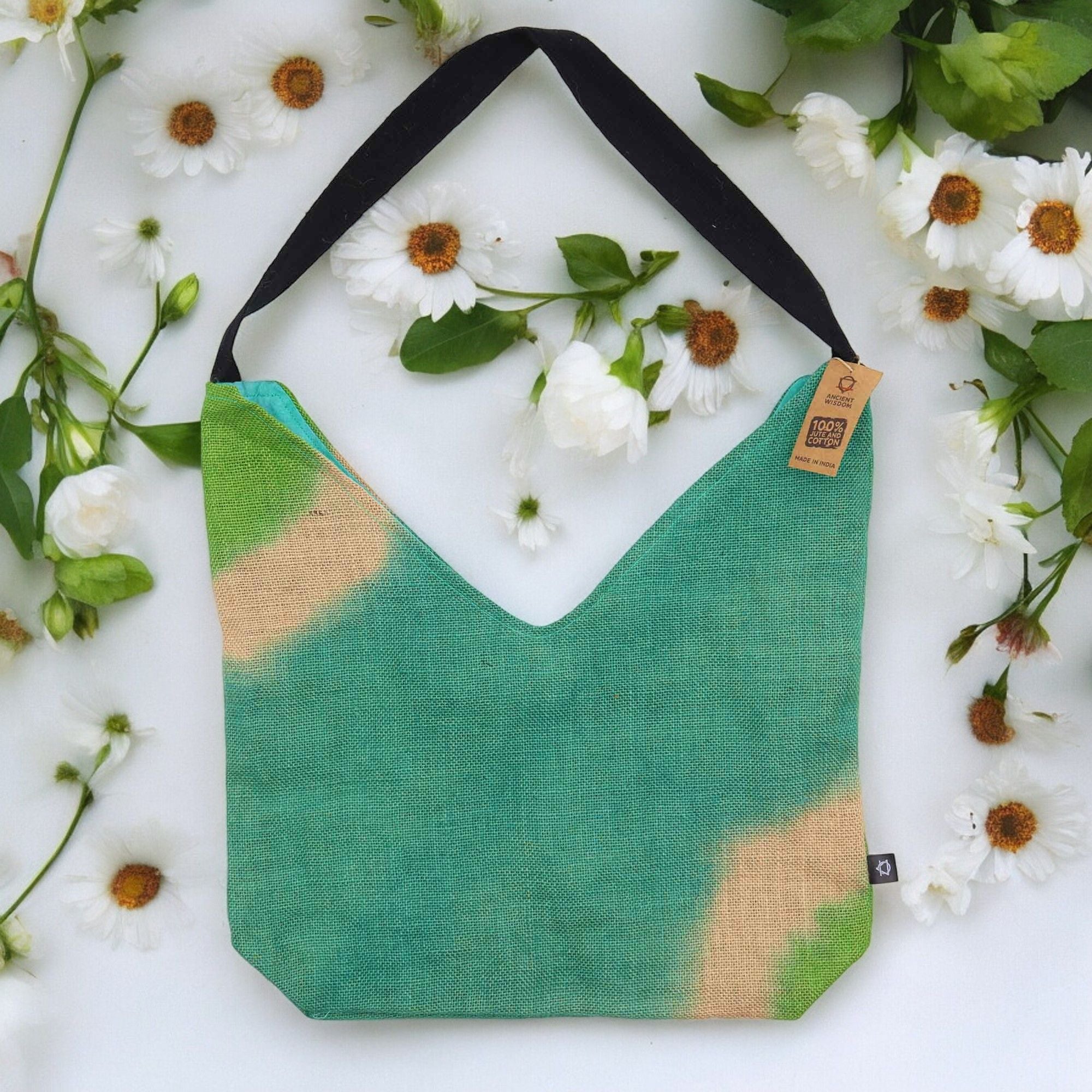 Soft Blend Shoulder Tote in Teal with Gold Magnetic Closure