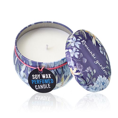 Art Tin Candle Romantic Garden Tea and Rose Assorted Designs