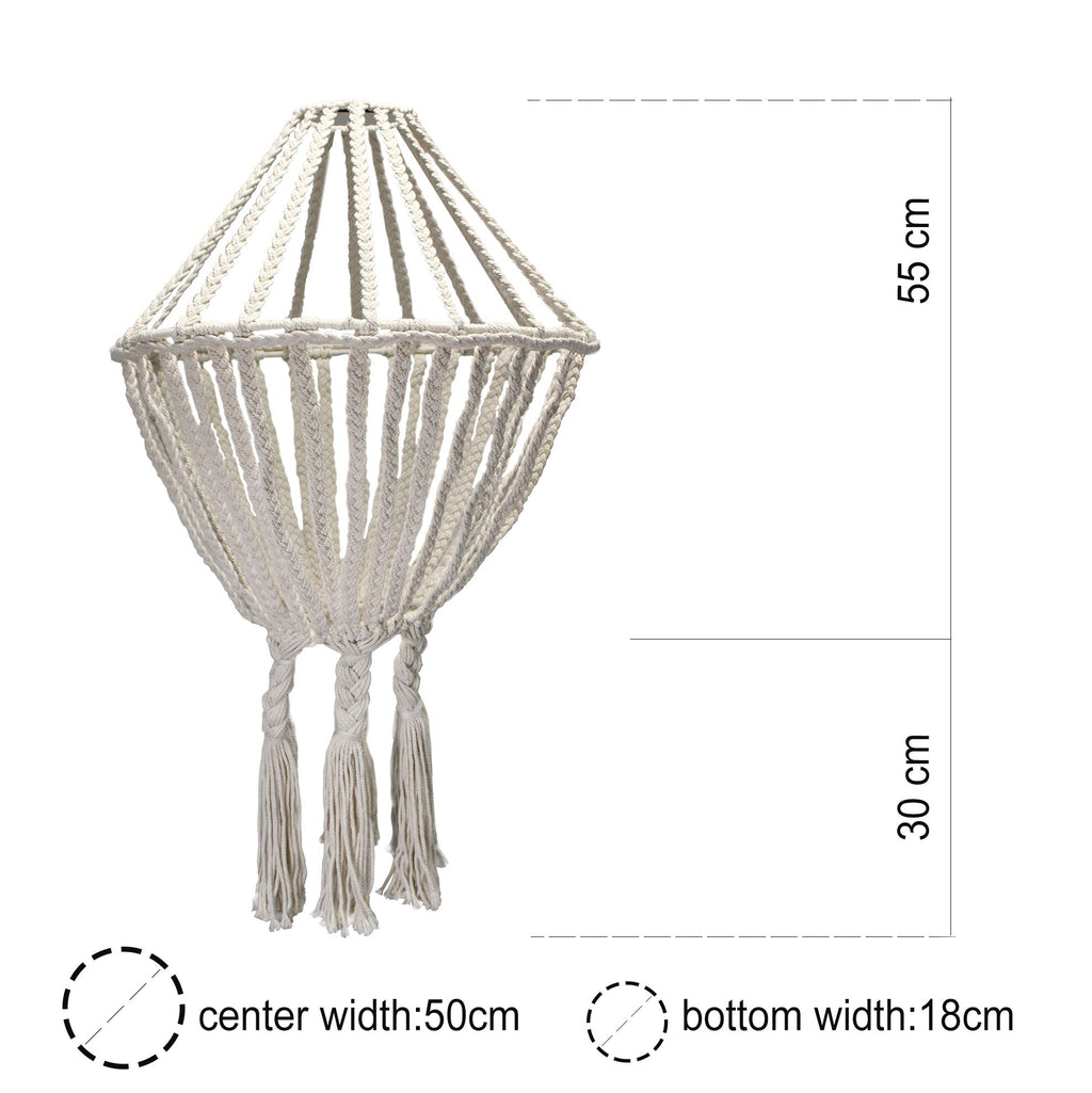Macrame Large Drop Chandelier Natural Bohemian Home Decor Piece