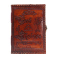 Large Book of Shadows Dark Tan Leather Notebook with 200 Pages