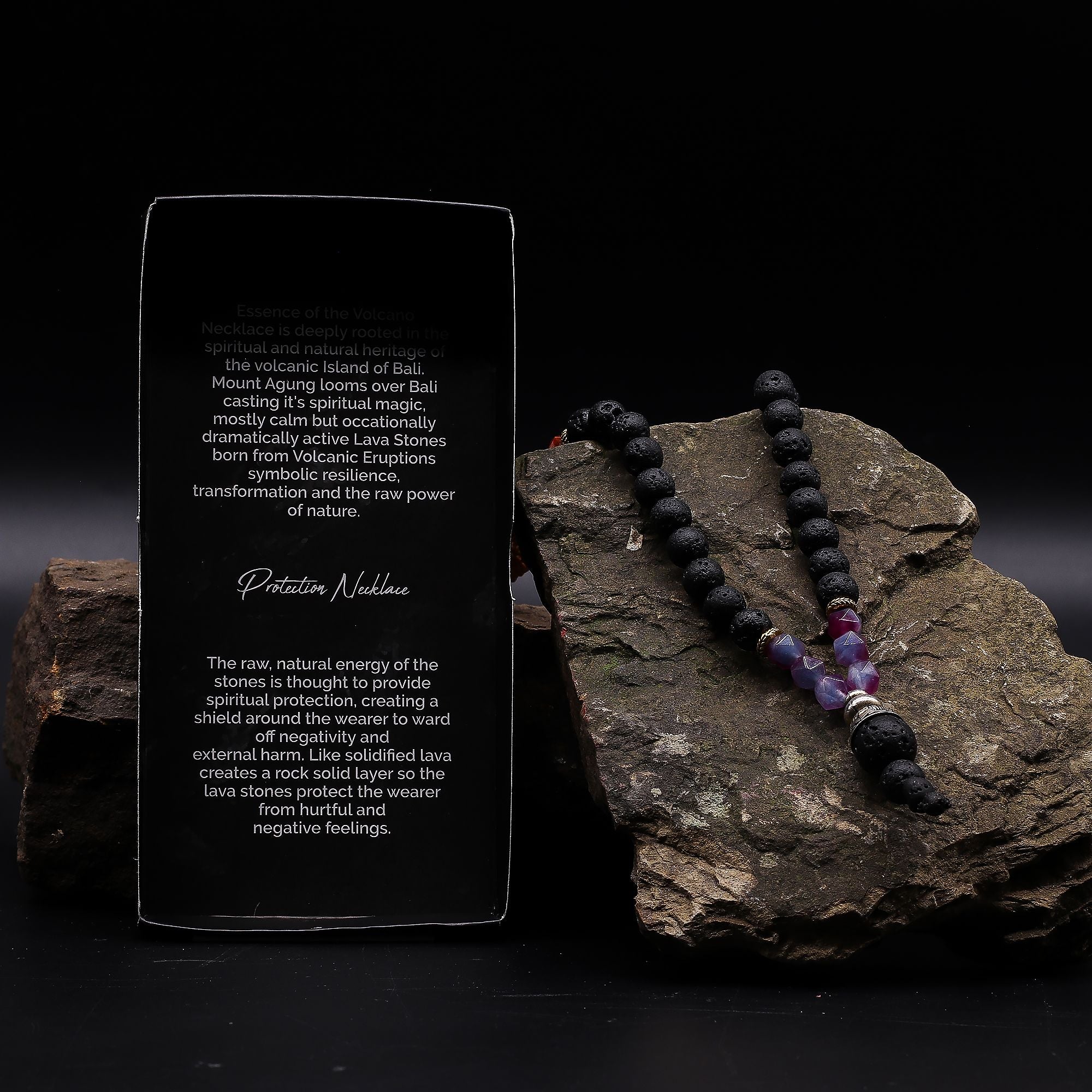 Essence of the Volcano Necklace with Lava Stones and Gemstone Accents