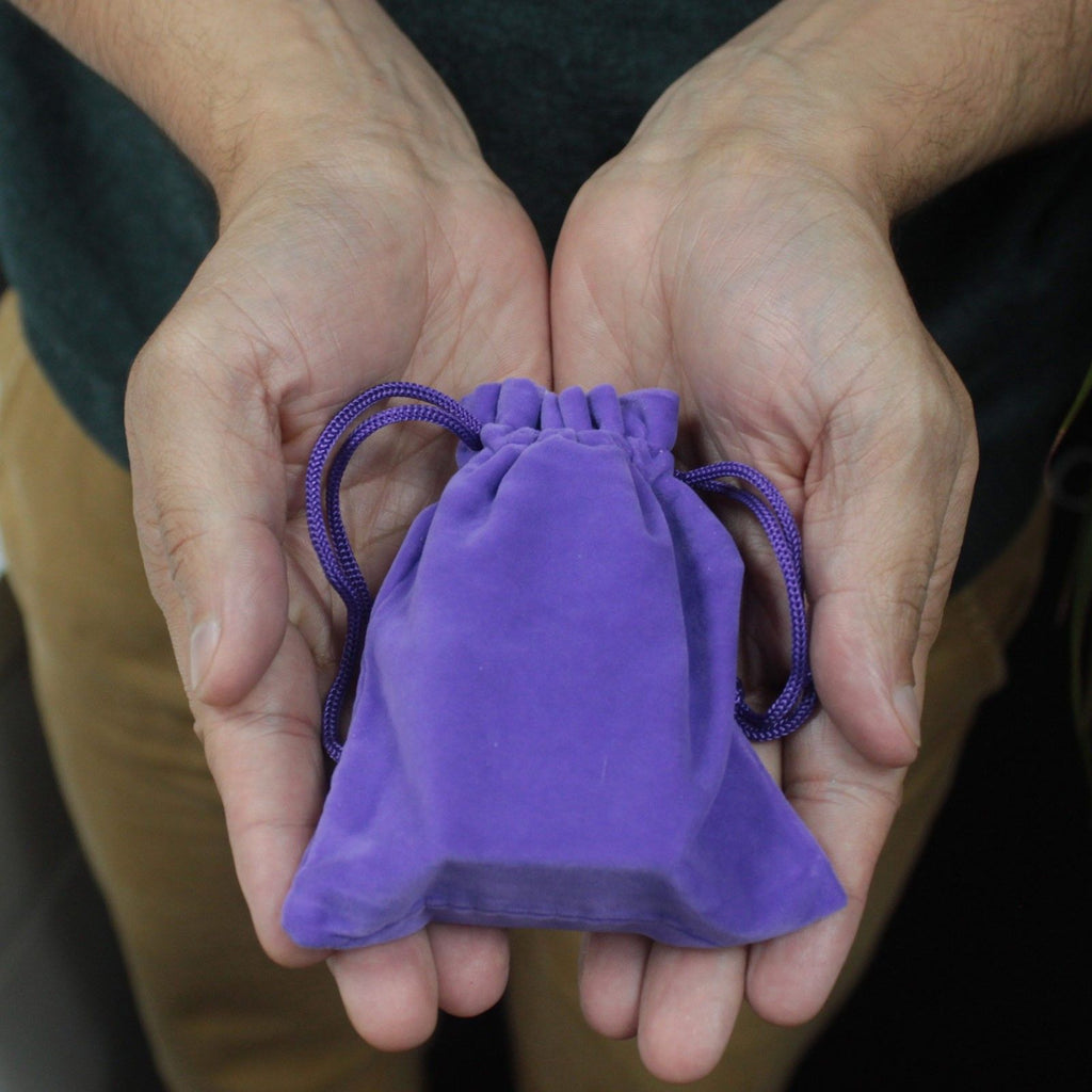 Quality Velvet Pouch in Purple for Storing Small Items Safely