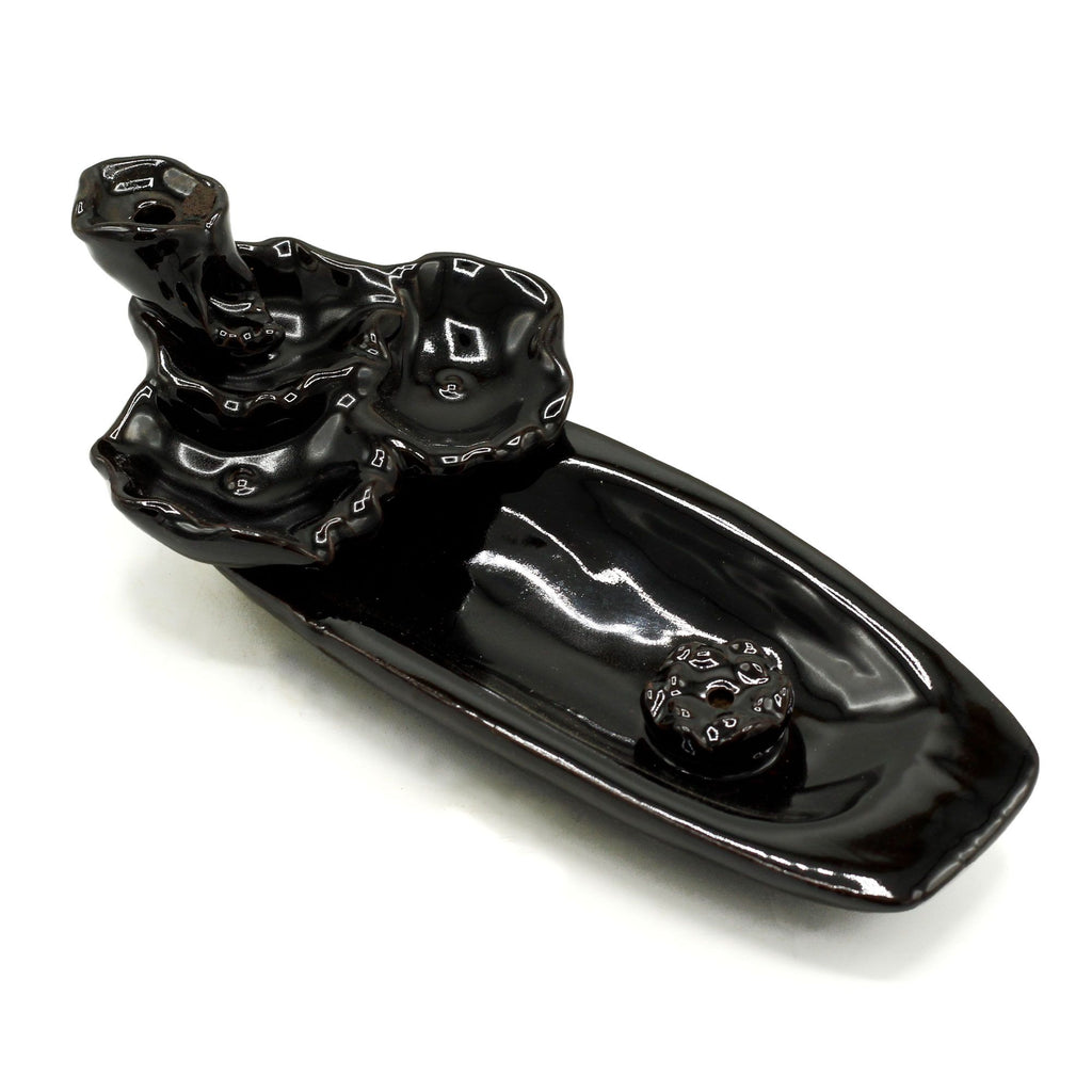 Backflow Incense Burner Lotus Pond & Stick Holder for Relaxation