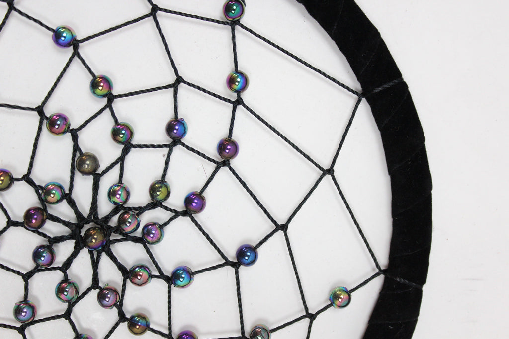 Bali Dreamcatchers Large Round Turquoise Pink and Purple Design