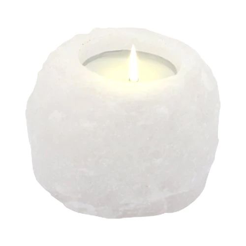 Crystal Rock Himalayan Salt Candle Holder for Unique Home Decor
