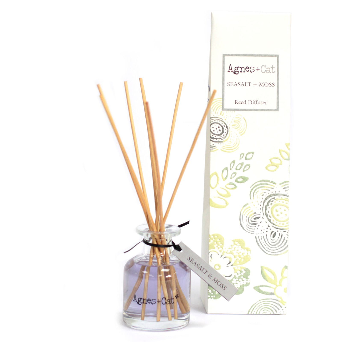 Agnes + Cat 140ml Reed Diffuser - Sea Salt & Moss