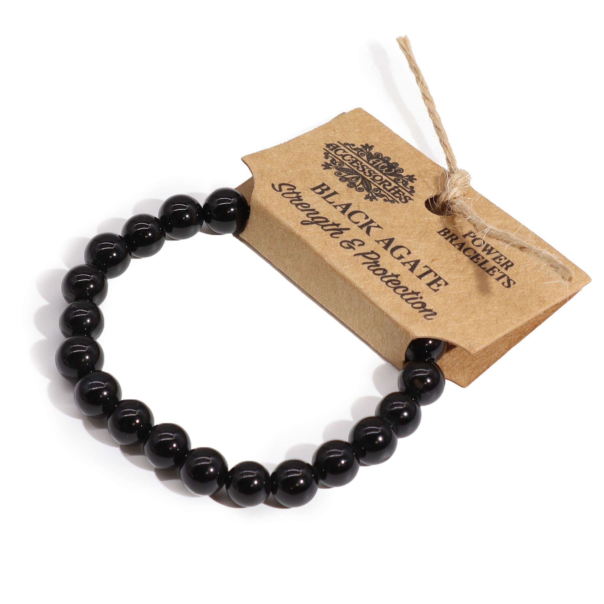 Power Bracelet Black Agate Stylish Accessory for Elegance and Charm