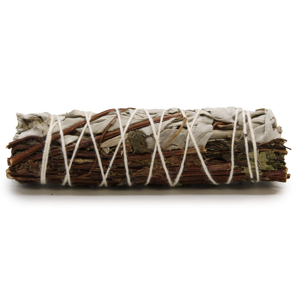 Smudge Stick White Sage and Peppermint for Cleansing Rituals 10cm