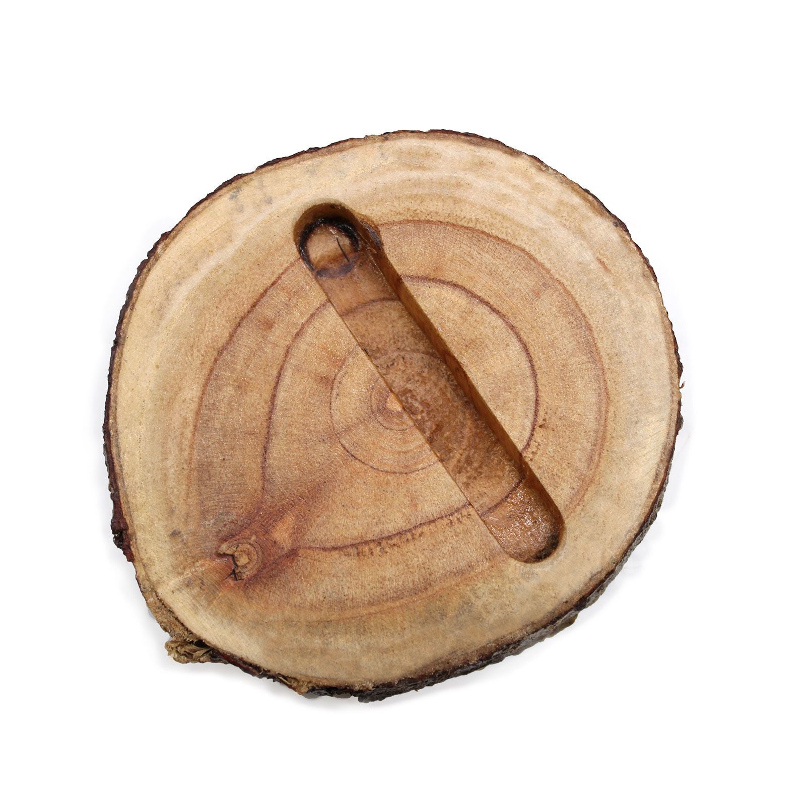 Small Log Phone Holder for Hands Free Use in Natural Wood Style