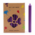 Solid Colour Dinner Candle Set of 21 in Rustic Purple Hue