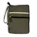 Olive Canvas Large Laptop Pouch for Stylish Organised Storage