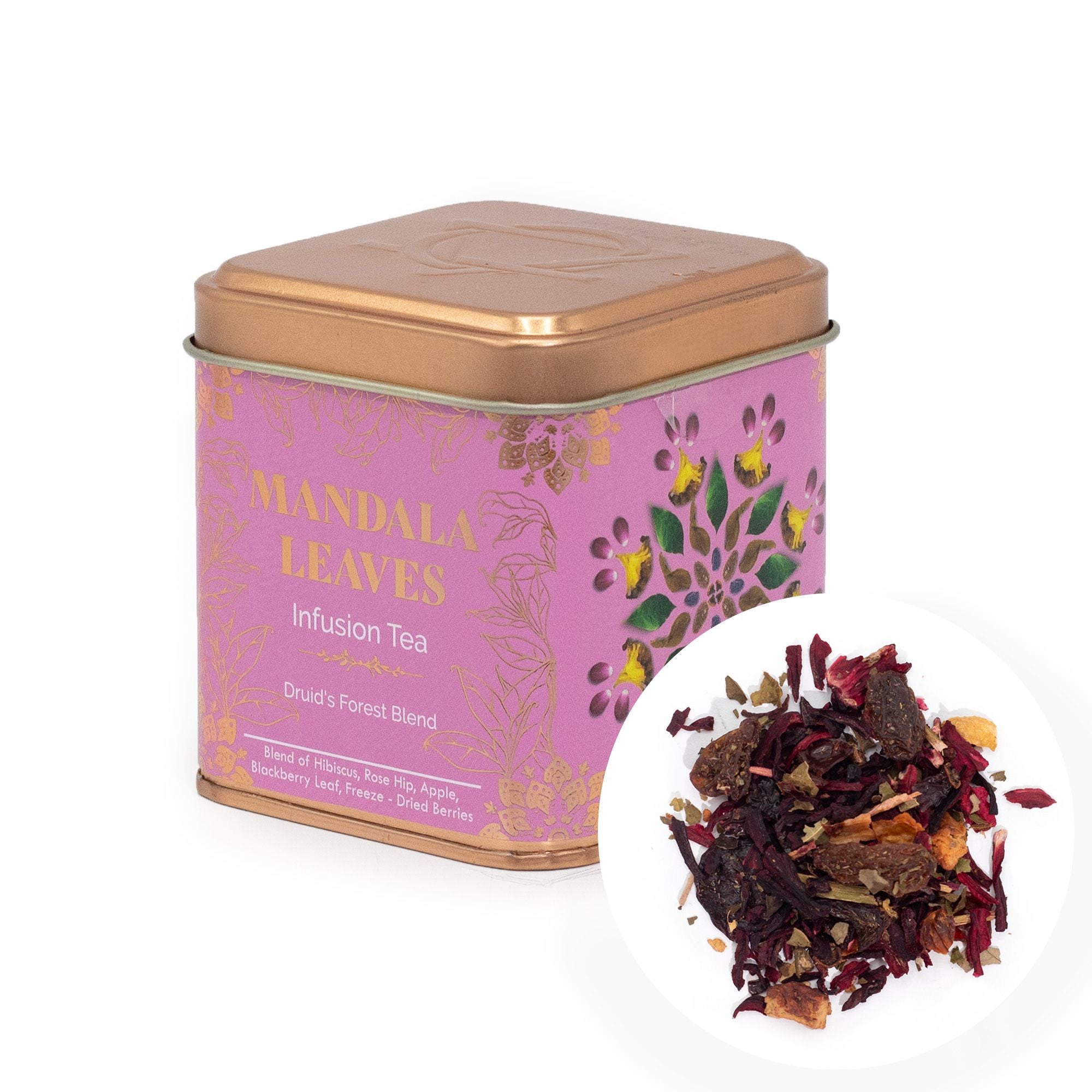 50g Druid's Forest Tea Blend Vibrant Fruit Infusion in Decorative Tin