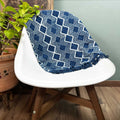 Handmade Indigo Runner 170x60cm with Heerak Pattern Design