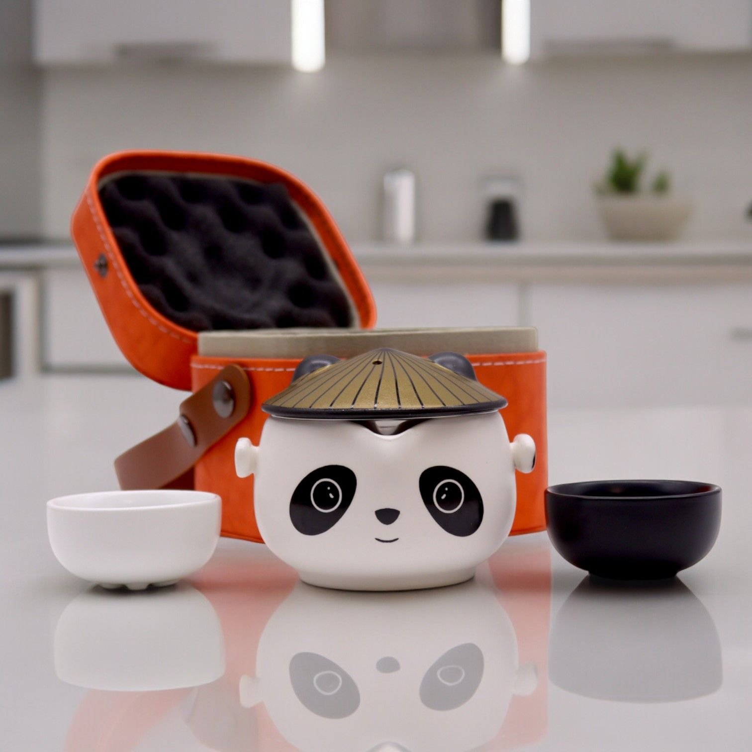 Kung Fu Panda Teapot Set with Two Cups and Travel Pack Delight