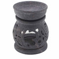 Small Soapstone Oil Burner 8cm with Om Symbol for Aromatherapy