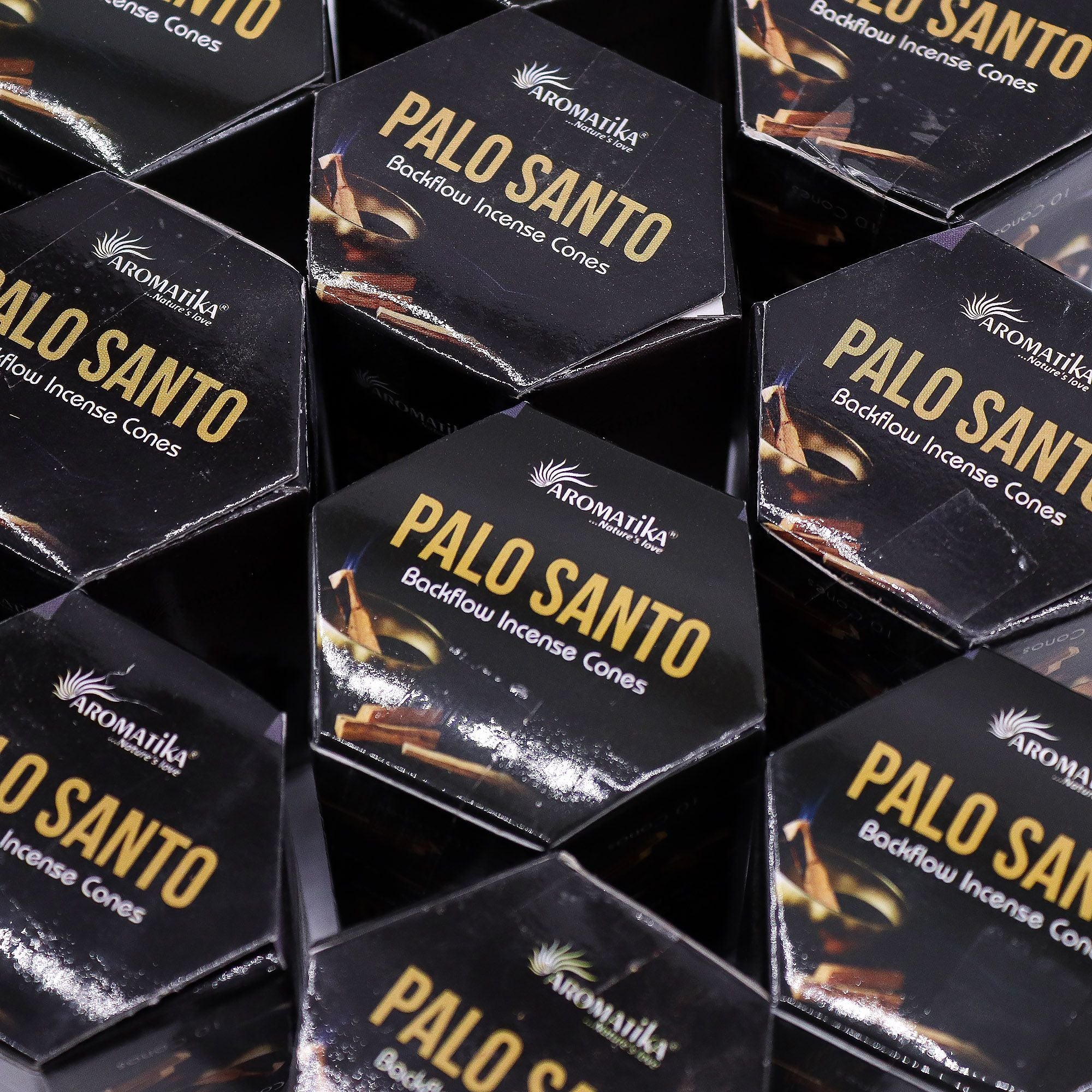 Pack of 10 Aromatika Masala Backflow Incense Cones Palo Santo Aroma