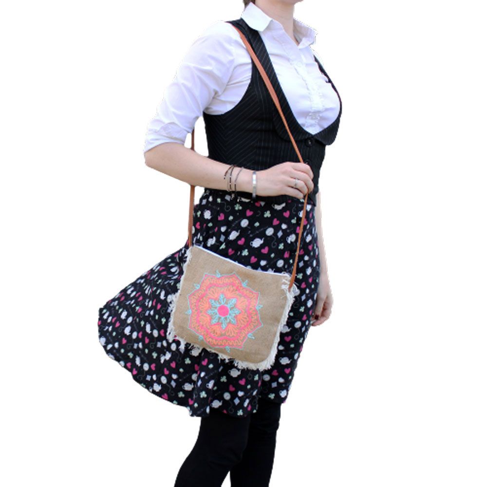 Fab Fringe Bag with Unique Mandela Embroidery for Stylish Outings