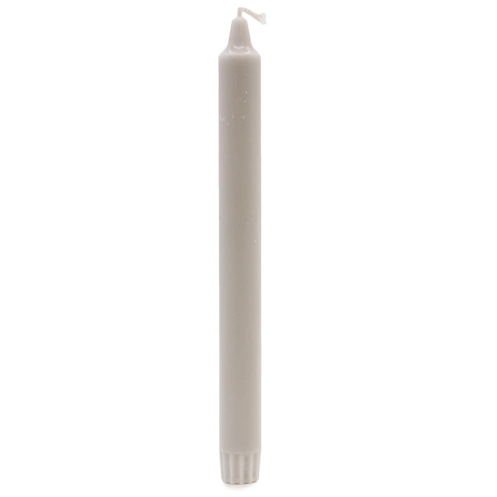 Pure Natural Wax Dinner Candle 25x2.3 in Elegant Silver Grey