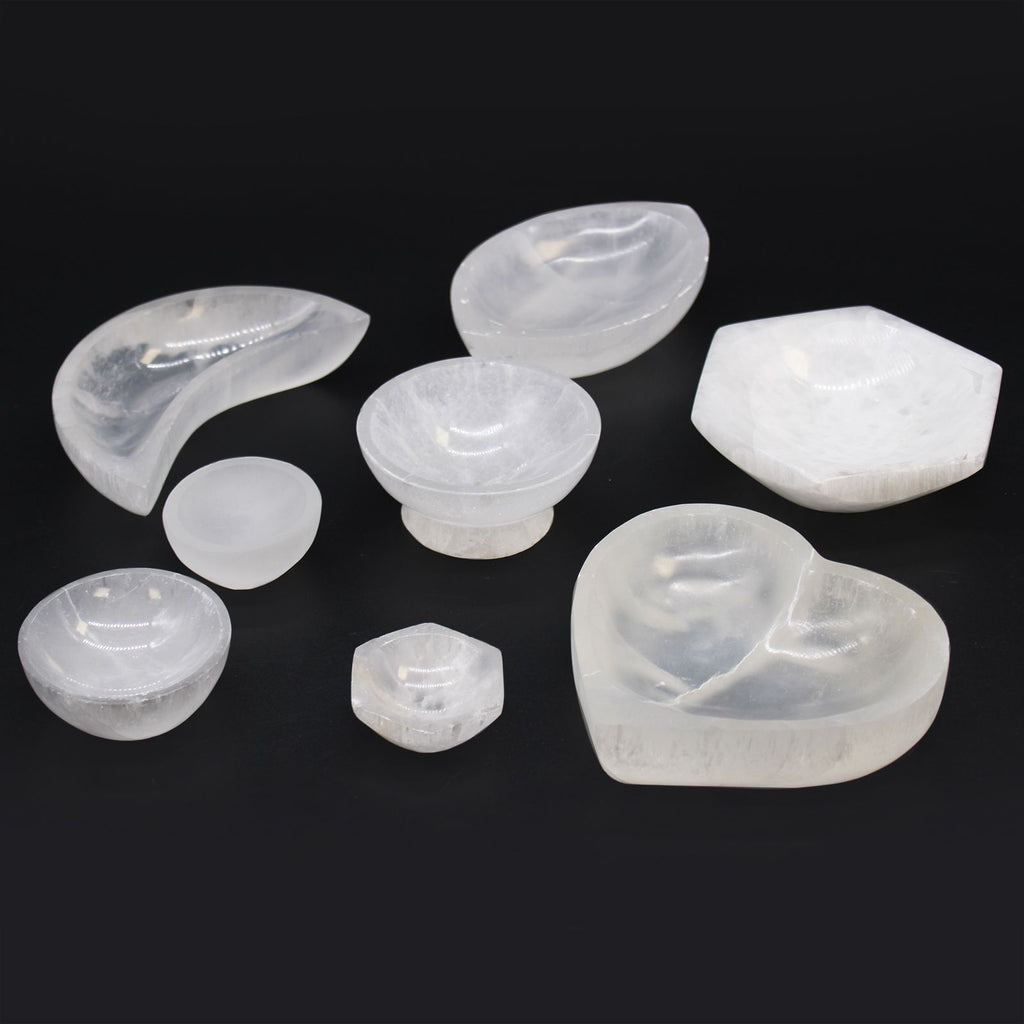 Selenite Hex Bowl 6cm for Stylish Home Decor and Display