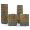 Seagrass & Abu Abu Raffia Set with 2 Vases and 2 Bins for Storage