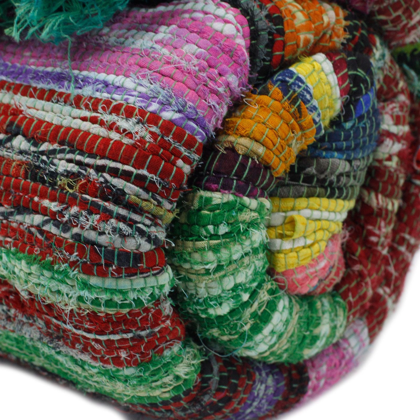 Luxury Green Rag Rug 151 x 90cm for Home Decor and Comfort