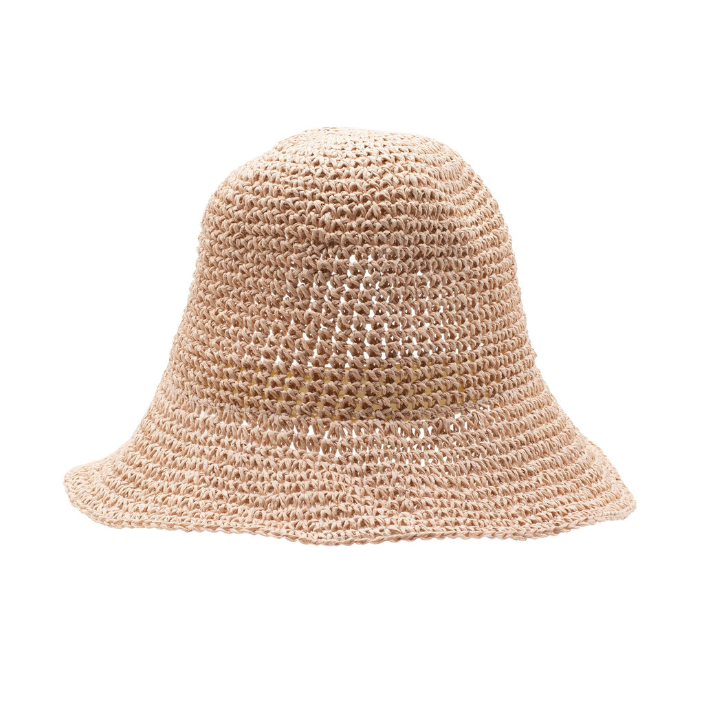 Nomad Sari Floppy Straw Sun Hat in Rose Blush for Summer Fun