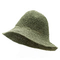 Nomad Sari Floppy Straw Sun Hat in Moss Green for Summer Style
