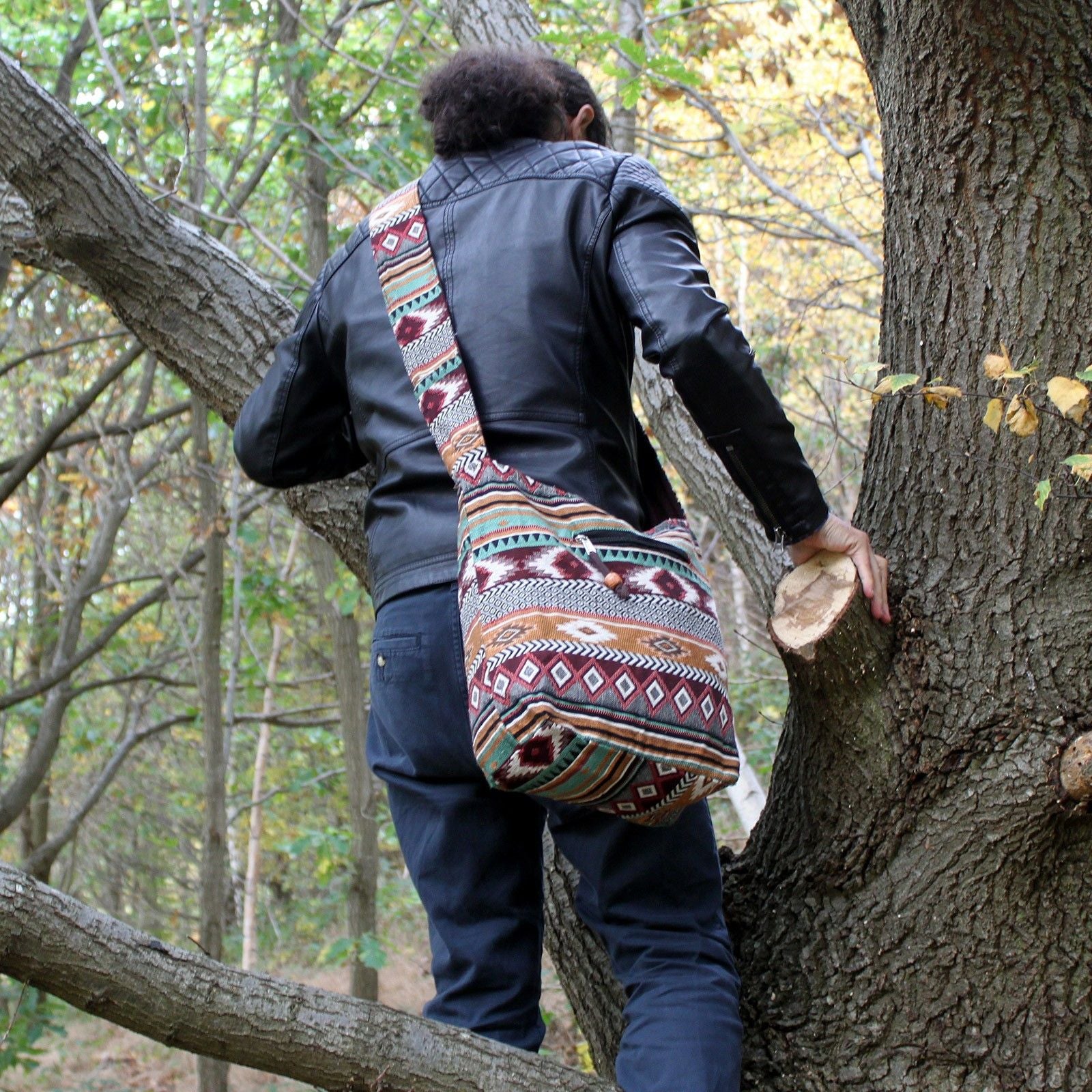 Jacquard Bag Chocolate Student Backpack for Stylish Adventures