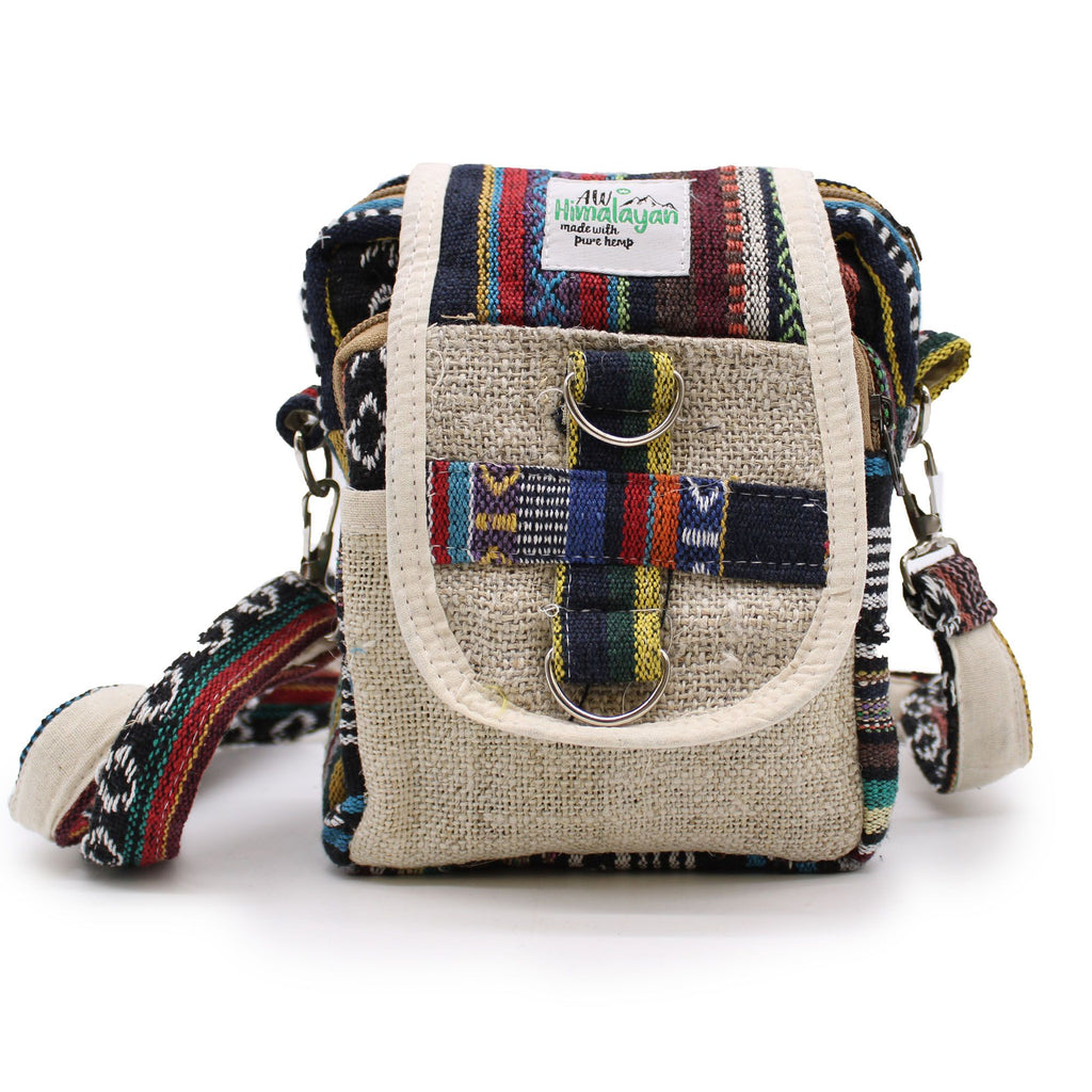 Body Cross Natural Hemp & Jhari Travel Bag for Everyday Use