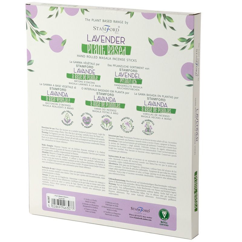 Plant Based Masala Incense Sticks Lavender for Relaxation Rituals