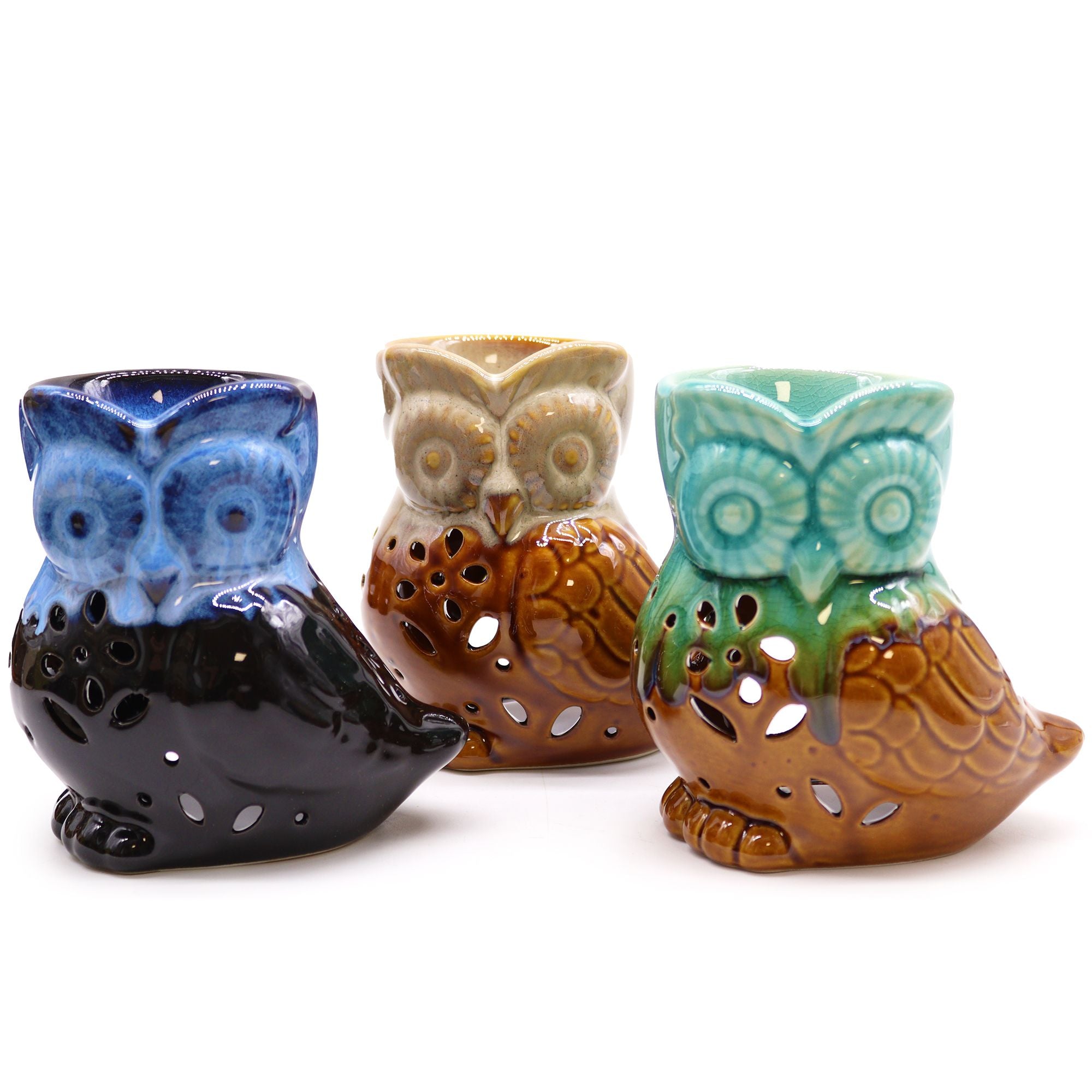 Classic Rustic Owl Oil Burner Side on Design for Home Fragrance