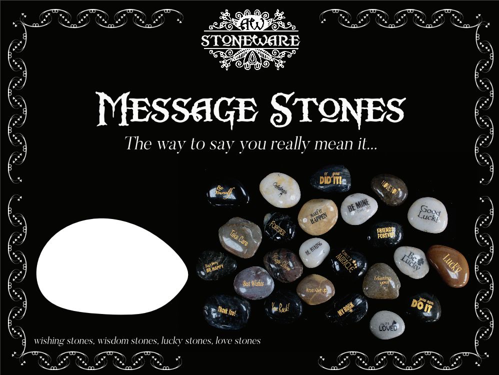 Message Stones Leaflet with Creative Ideas for Unique Gifting