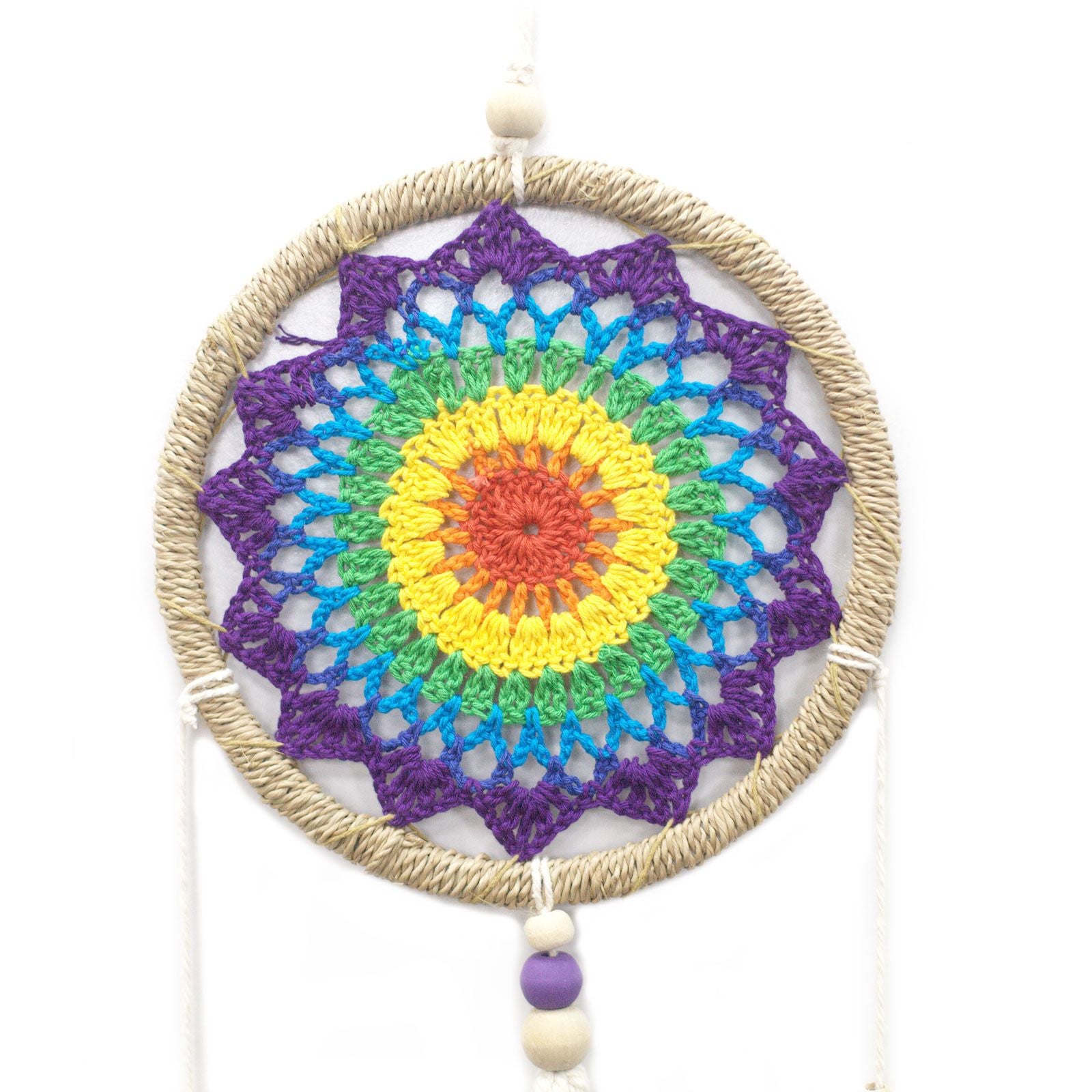 Medium Rainbow Dream Catcher for Home Decor and Sweet Dreams