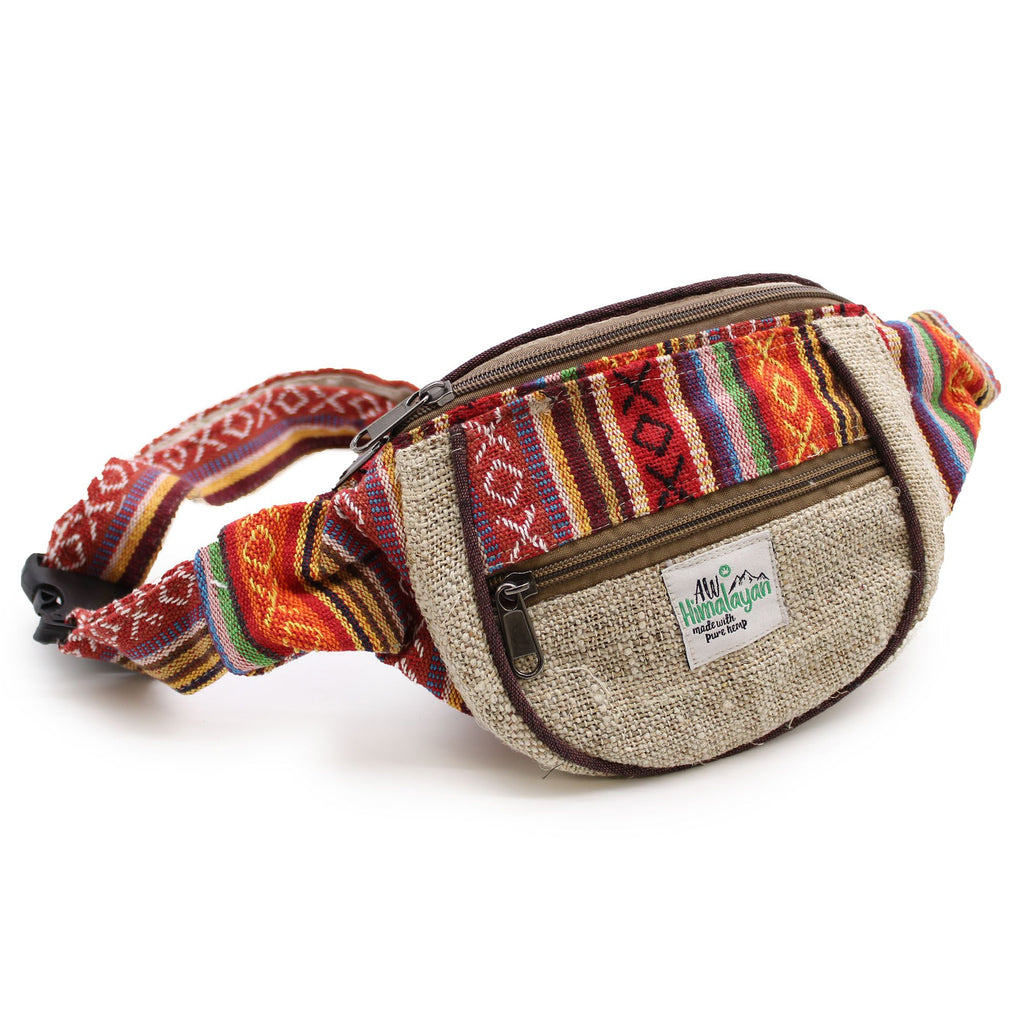 Bum Bag Hemp & Cotton with Assorted Designs for Everyday Use