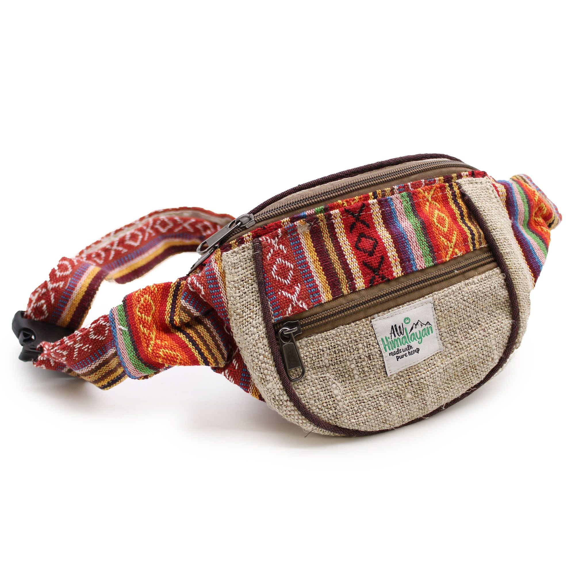 Bum Bag Hemp & Cotton with Assorted Designs for Everyday Use