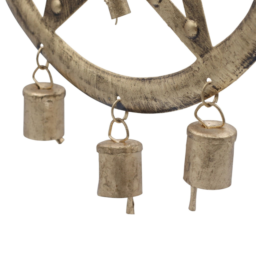 Indian Chimes Pentagon with Cow Bells for Decorative Appeal