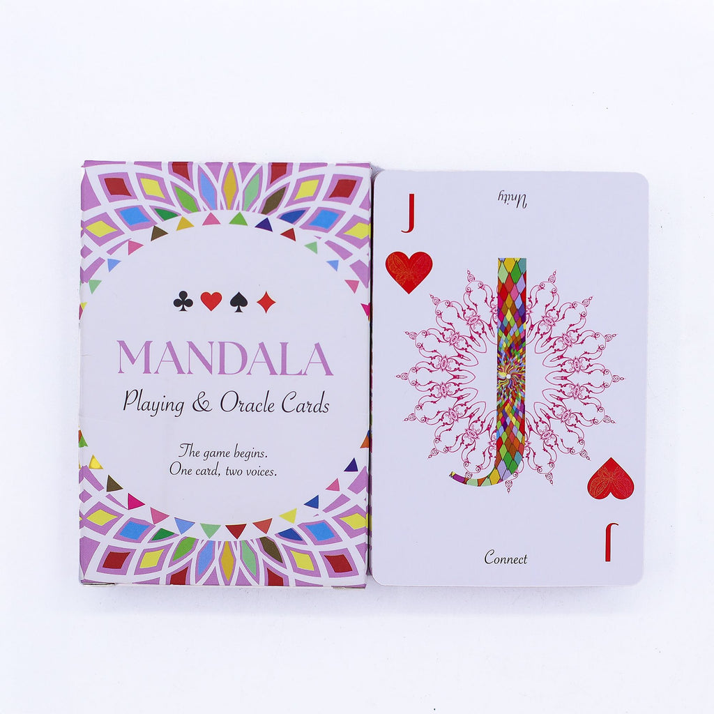 Mandala Oracle and Playing Cards Kaleidoscope Symmetry Deck Set