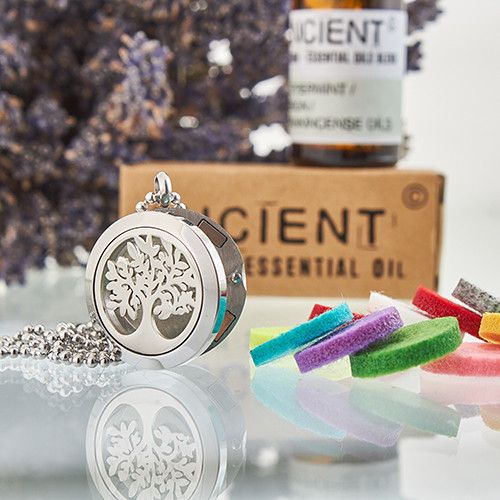 Aromatherapy Diffuser Necklace Tree of Life 25mm for Essential Oils