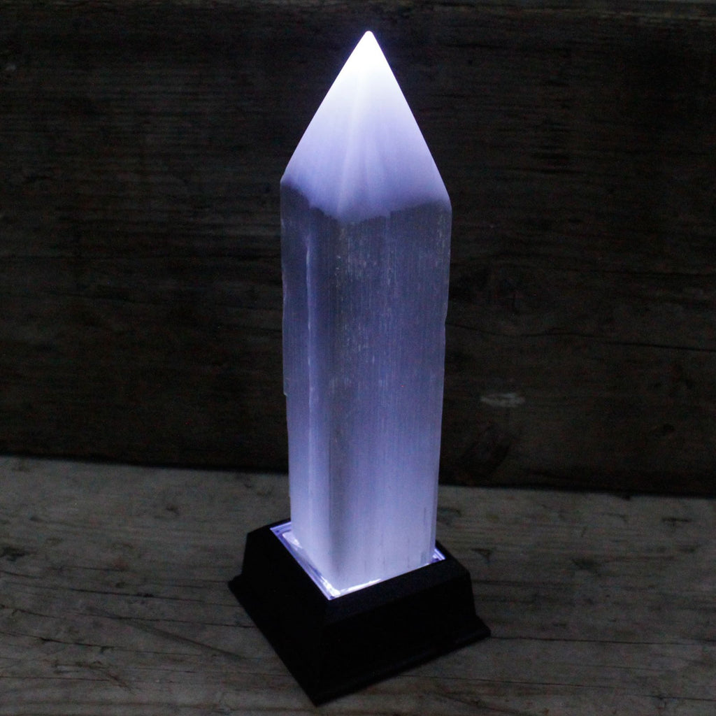 Selenite Pencil Point Tower Unique 20 cm Crystal Home Decor Piece
