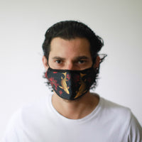 Reusable Poly-Cotton Face Mask with Filter Pocket – Golden Fish (Adult)